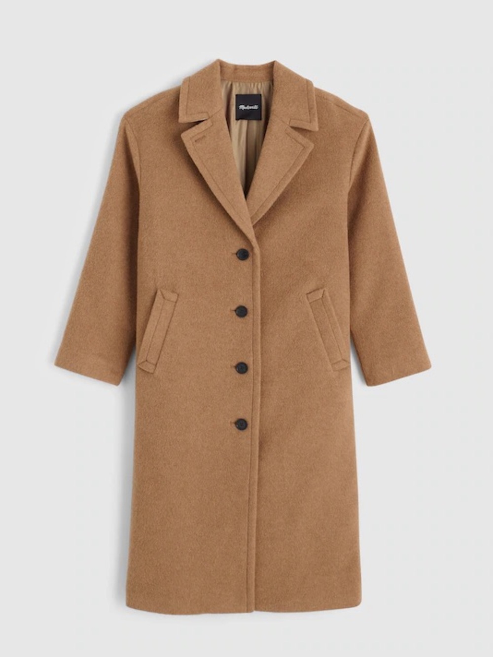 Madewell Alonzo Alpaca Wool Blend Coat in Camel size XS